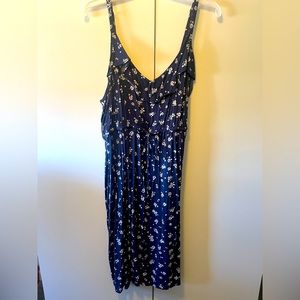 Blue Floral Dress, 3x